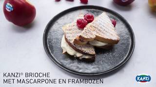 KANZI® BRIOCHE MET MASCARPONE EN FRAMBOZEN  recept [upl. by Arlyne]