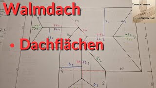 Walmdach Flächen berechnen [upl. by Nwavahs]