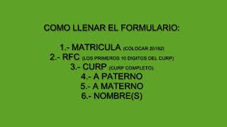 Formato de pago para el derecho al examen de admisión periodo 19201 [upl. by Chasse]