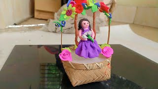 crafting natural beauty and doll with clay diy clay craft  caly doll tutorial [upl. by Hacceber643]