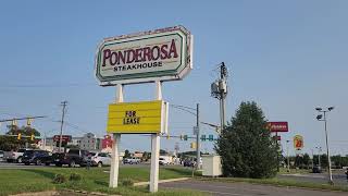 ABANDONED Ponderosa Restaurant  Falmouth Fredericksburg Virginia Before it was torn down [upl. by Abbi]