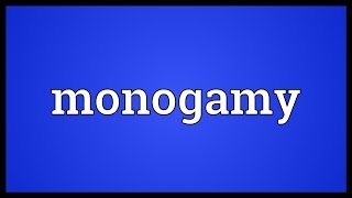 Monogamy Meaning [upl. by Carrick361]