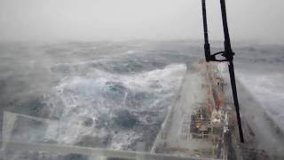 Cargo Ship In STORM Horrible FOOTAGE  80 Foot Wave Hits Ship [upl. by Mukul]