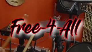 Free4All  Ted Nugent drum cover [upl. by Atinnek]