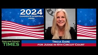 2024 Candidate Interview Tricia Dare for Judge 6th Circuit Court [upl. by Sim]