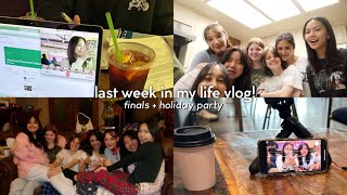 WEEK IN MY LIFE VLOG Last Vlog of 2023 Finals  Holiday Party 🎁 🎉 [upl. by Ennael]