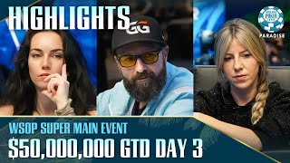 HIGHLIGHTS  WSOP Super Main Event Day 3 with 50M GTD  Paradise 2024 [upl. by Onidranreb255]