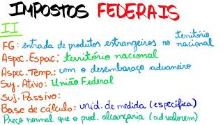 Direito Tributário 08  IE e II  Impostos Federais 2 [upl. by Kore]