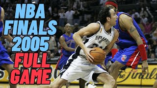 Detroit Pistons VS San Antonio Spurs  NBA Finals 2005 Game 2 [upl. by Fonzie]