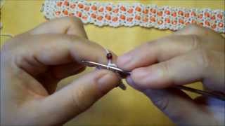 Tutorial bracciale uncinetto con cristalli [upl. by Acisej]