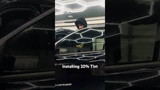 Installing 20 ceramic tint in real time detailing tintingwindows windowtint [upl. by Yanehs]