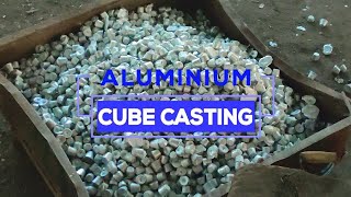 Aluminium Deox Plant  Aluminium Cube Casting Process [upl. by Ube]