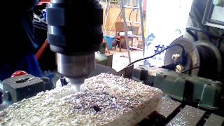 Hobbymat CNC convert first test run [upl. by Hastings]