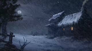 Freezing Blizzard Winter Storm  Icy Snowstorm amp Strong Howling Wind  Deep Sleep Relaxation Study [upl. by Nrehtak]