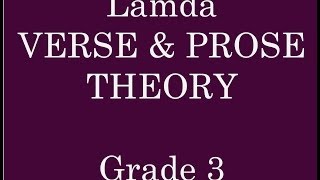 Lamda Grade 3 V amp P theory [upl. by Nnalyrehc]