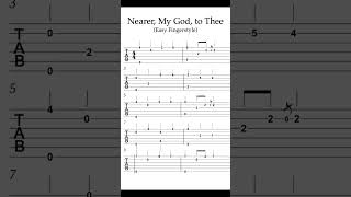 HOW TO PLAY NEARER MY GOD TO THEE  Easy fingerstyle shorts guitartabs [upl. by Bail]