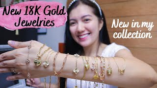 Whats New in my 18K Jewelry Collection June 18k Gold Haul [upl. by Raddie]