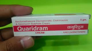 Beclomethasone Dipropionate Clotrimazole amp Neomycin Sulphate Cream Uses In Hindi  QUARIDRAM CREAM [upl. by Northrup719]