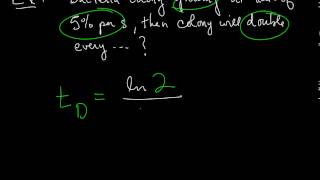 Section 171 Doubling Time and HalfLife Formulas [upl. by Stefa]