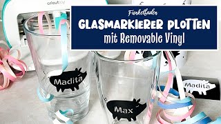 🎇 Gläser Aufkleber plotten für Silvester mit Cricut Joy Plotter  Plotterfreebie  removable Vinyl [upl. by Gussie]