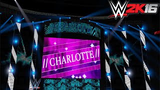 WWE 2k16 PC Charlotte with Dana Brooke Updated Entrance Graphics Preview [upl. by Oaht]