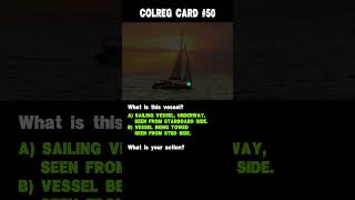 50 Colreg card Navigation lights and action to avoid collision [upl. by Valente931]