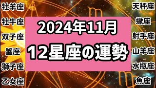 【2024年11月】12星座の運勢 [upl. by Allister]