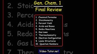 General Chemistry 1 Final Exam Review [upl. by Luelle]