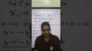 Electrochemistry  Standard Reduction Potential Calculation CSIR NET [upl. by Nylknarf]