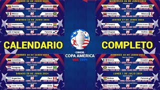 CALENDARIO COMPLETO de la COPA AMERICA 2024 [upl. by Segalman]