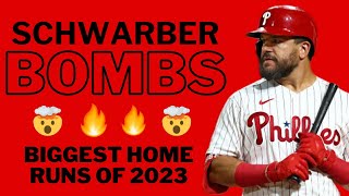 SCHWARBOMBS Kyle Schwarbers Biggest Home Runs of 2023 [upl. by Nnahgiel]