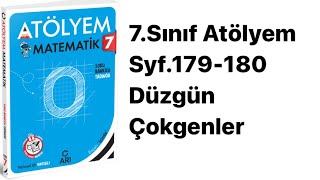 7SINIF ATÖLYEM S179180 DÜZGÜN ÇOKGENLER [upl. by Kristos]