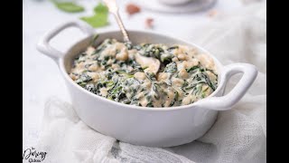 Creamed Spinach Recipe [upl. by Aekan]