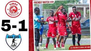 Tazama Magoli Yote Leo Simba SC vs Dar City FC 51 Mechi Ya Kirafiki Leo [upl. by Ricca]