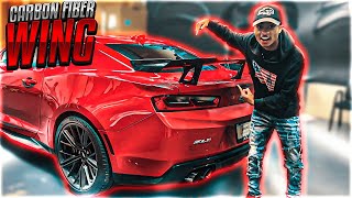 MONSTER CARBON FIBER WING FOR ZL1 ITS FINALLY HAPPENING [upl. by Tye]