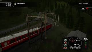 TRAIN SIM WORLD 3  Arosa Line  Evening Service in the Alps from Chur to Arosa No Commentary [upl. by Cotterell681]