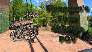 Busch Gardens Williamsburg Finnegan’s Flyer POV 4K60fps FrontRow [upl. by Sinclair]