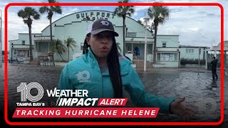 Flooding in Gulfport Florida ahead of Hurricane Helene landfall [upl. by Idoj]