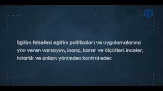 EĞİTİM FELSEFESİ  Ünite 3 Konu Anlatımı 1 [upl. by Elocen]