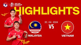 HIGHLIGHTS MALAYSIA  VIETNAM  Extended Highlights  20042024  AFC U23 Asian Cup 2024 [upl. by Ilujna]