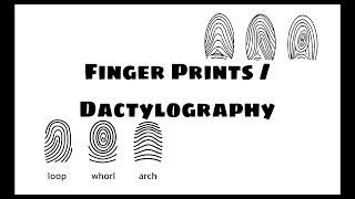 Finger Prints Dactylography [upl. by Alaham541]