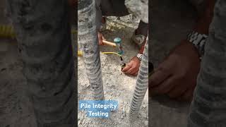 Pile Integrity TestSonic Echo Testing on Working Pile [upl. by Frasch]