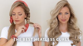 NEW Heatless Curls Tutorial 💙 ROBE CURLS UPDATED [upl. by Hars]