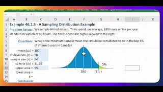 How to Solve an Inverse Sampling Problem using Excels NORMINV [upl. by Simona]