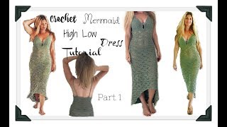 High low Hem Crochet Mermaid Dress Part 2 [upl. by Chin]