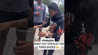 BABY KIA STEALS HIS FANS SHOES babykia viral reccommend undergroundrap liltony lazerdim700 [upl. by Astraea]