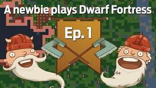 A newbie plays Dwarf Fortress 2014 Ep 1 [upl. by Llertal]