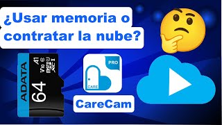 CareCam pro Usar microSD o contratar nube para grabar mi cámara wifi [upl. by Oira]