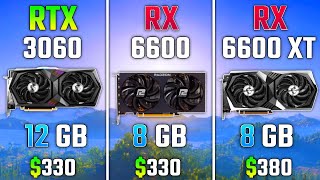 RTX 3060 vs RX 6600 vs RX 6600 XT  Test in 7 Games [upl. by Dedrick]