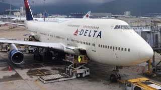 Full Flight  DL245 Delta B747451  Rome FCO to New York JFK [upl. by Eidderf358]